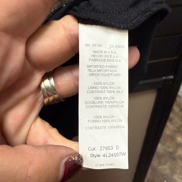 Karen Kane Animal Print Lace Overlay Top 3X NWT - Picture 3 of 4